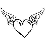 Heart with Wings Sticker
