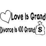 Love is Grand Divorce is 100k Sticker