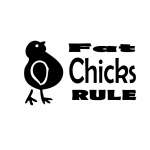 Fat Chicks Rule Sticker