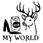 Amo Beer Bucks My World Sticker