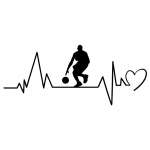 Basketball Heartbeat Sticker