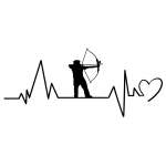 Bowhunter Heartbeat Sticker