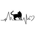 Cat Heartbeat Sticker