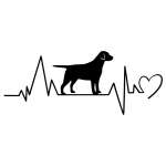 Dog Heartbeat Sticker