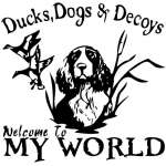Ducks Dogs Decoys Springer My World Sticker