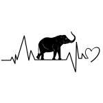 Elephant Heartbeat Sticker