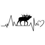Elk Heartbeat Sticker