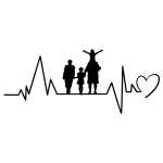 Family Heartbeat Sticker