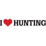 I Love Hunting Sticker