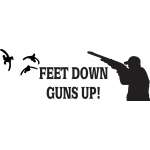 Feet Down Guns Up Sticker