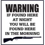 Warning Found Here at night You Will Be Found in the Morning Sticker