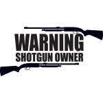 Warning Shotgun Owner Sticker 2