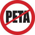 No PETA Sign Sticker
