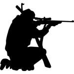 Man Shooting Gun Sticker 12