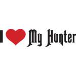 I Love My Hunter Sticker