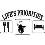 Life's Priorities Eat Hunt Sleep Sticker 2