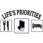 Life's Priorities Eat Shotgun Shells Sleep Sticker