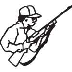 Man Shooting Gun Sticker 11