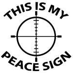 My Peace Sign Cross Hairs Sticker