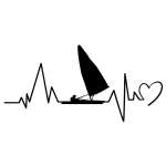 Sailing Heartbeat Sticker