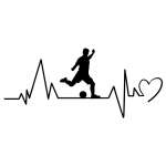 Soccer Heartbeat Sticker