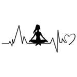 Yoga Heartbeat Sticker