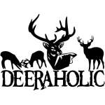 Deeraholic Sticker