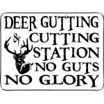 Deer Gutting Station Sticker