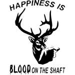 Happiness is Blood on the Shaft Sticker