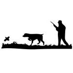 Hunter and Dog 2 Sticker