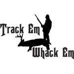 Track Em Whack Em Dead Deer Sticker