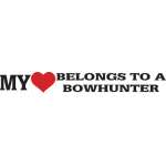 My Heart Belongs to A Bowhunter Sticker