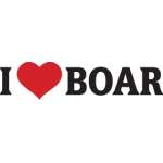 I Love Boar Sticker