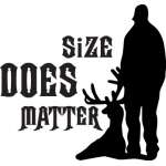 Size Does Matter Deer Hunting Sticker