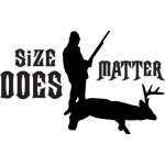 Size Does Matter Deer Hunting Sticker 2