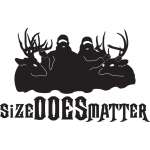 Size Does Matter Deer Hunting Sticker 3