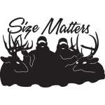 Size Matters Deer Hunting Sticker 4