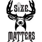 Size Matters Deer Hunting Sticker 14