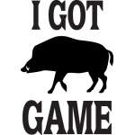 I Got Game Boar Sticker