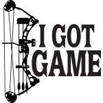 I Got Game with Bow Sticker