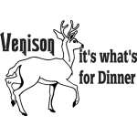 Venison It's Whats for Dinner Sticker