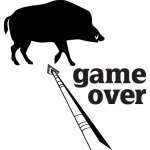 Game Over Boar Sticker