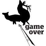 Game Over Elk Mating Bowhunting Sticker