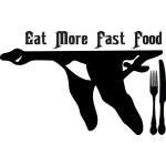 Eat More Fast Food Goose Sticker