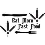 Eat More Fast Food Duck Print Sticker