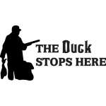 The Duck Stops Here Sticker