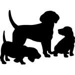 Hunting Puppies Sticker
