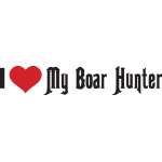 I Love My Boar Hunter Sticker