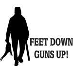 Feet Down Guns Up Sticker 3