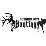Nothing BUTT Hunting Deer Sticker 3